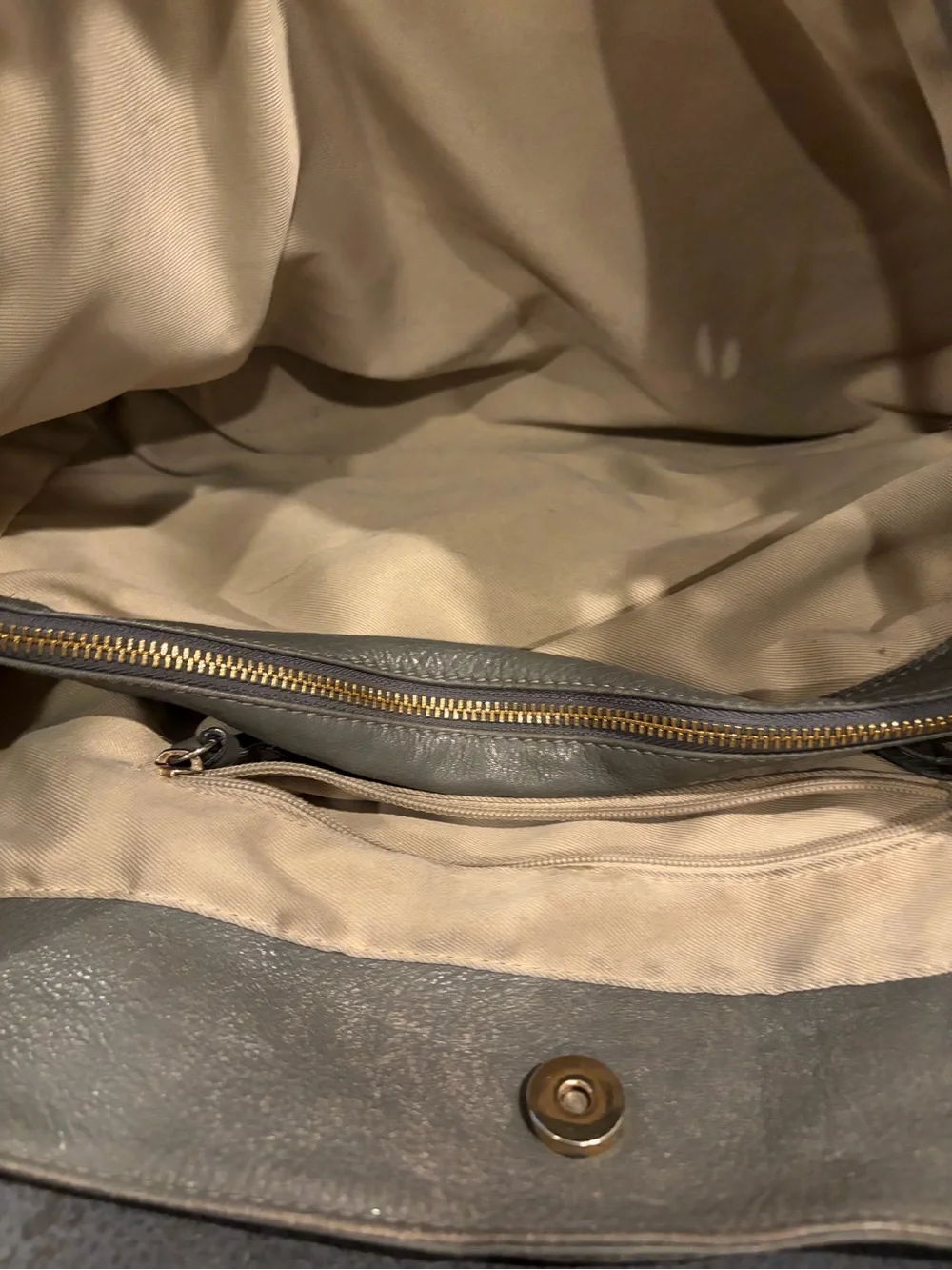 Valentino Olive Green Leather Hobo with Tassel and Gold Hardware